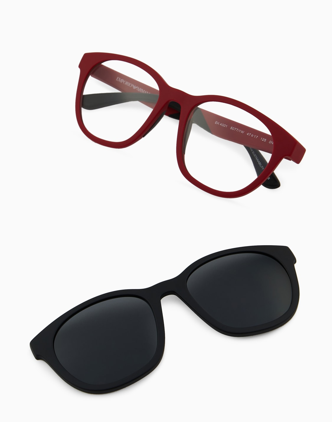 panto-shaped-junior-sunglasses-with-clip-on-lenses-red--emporio-armani