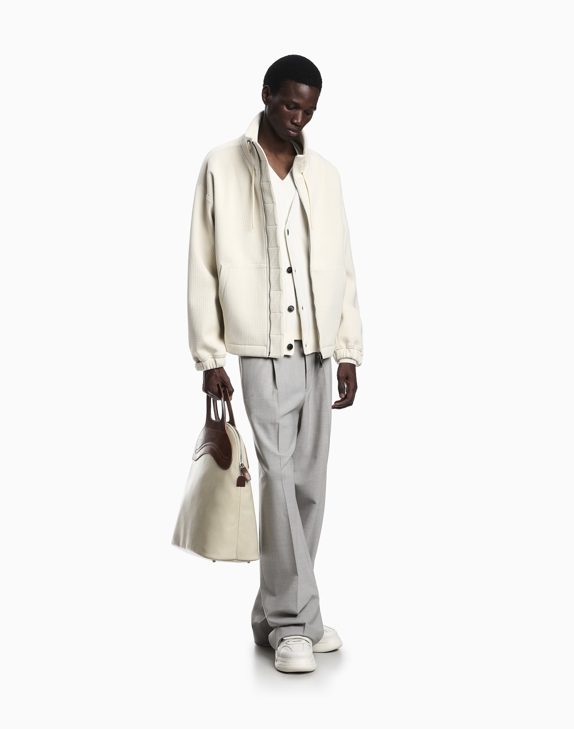 cardigan-scollo-v-in-lana-vergine-accoppiata-bianco--emporio-armani