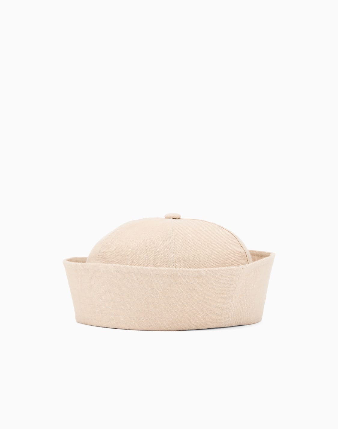 sailor-hat-in-denim-effect-linen-blend-beige--emporio-armani