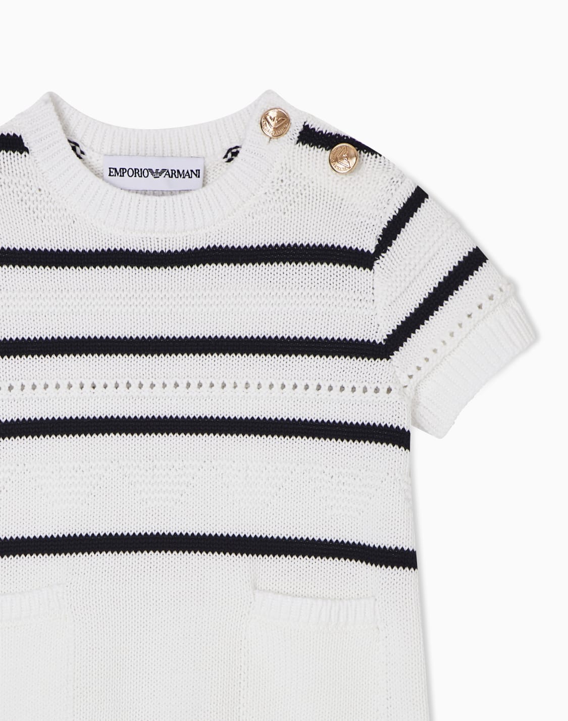 striped-dress-with-jacquard-eagle-motif-white--emporio-armani