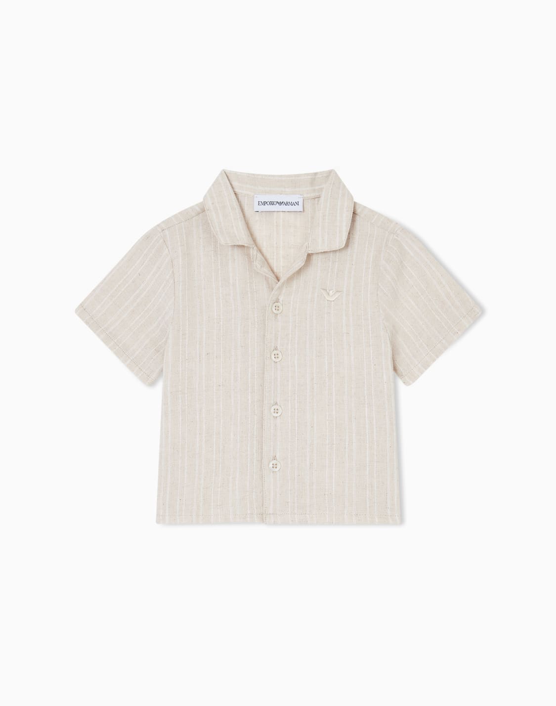 camicia-in-misto-lino-a-righe-jacquard-beige--emporio-armani