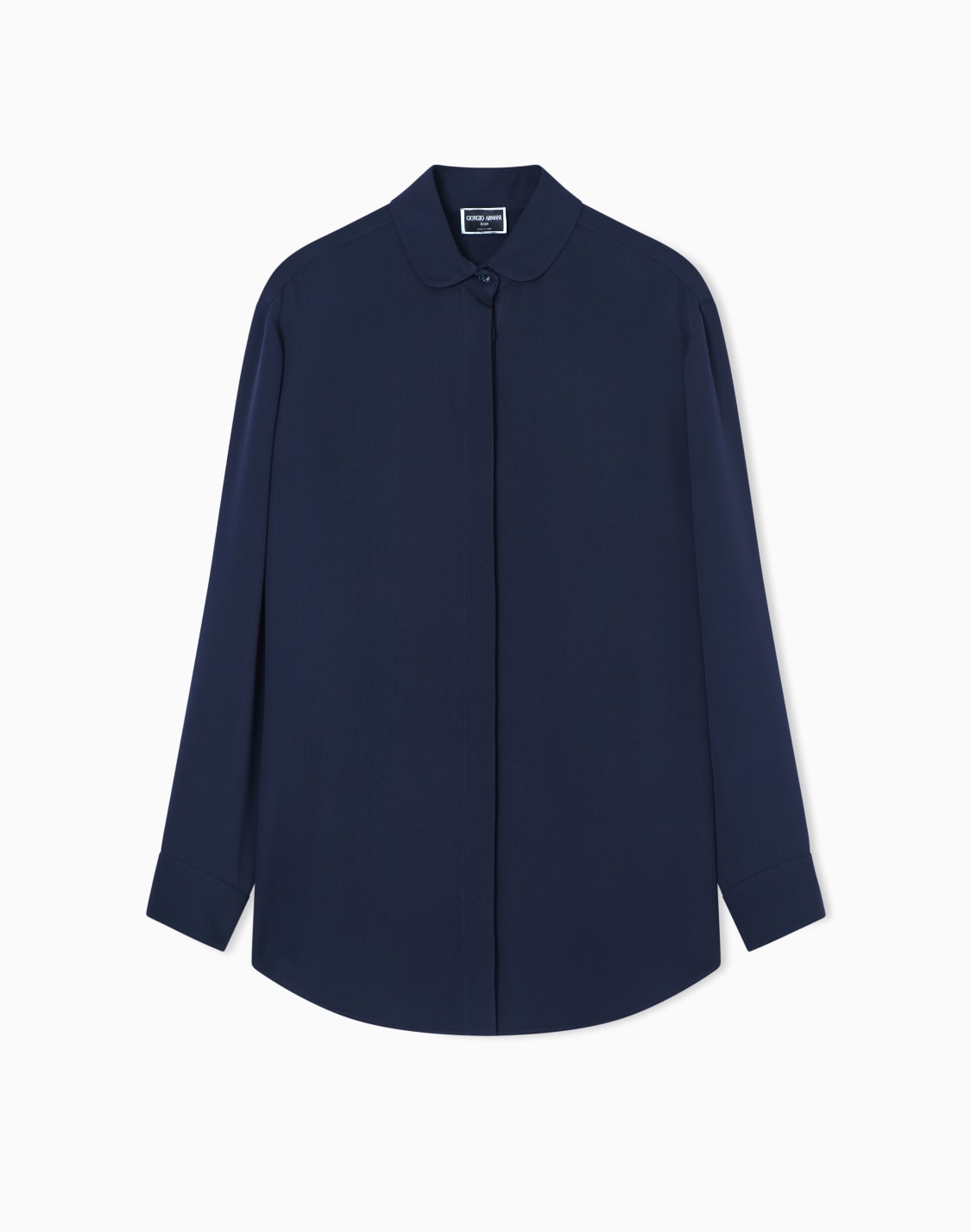 트리플-실크-조젯-셔츠-블루--giorgio-armani