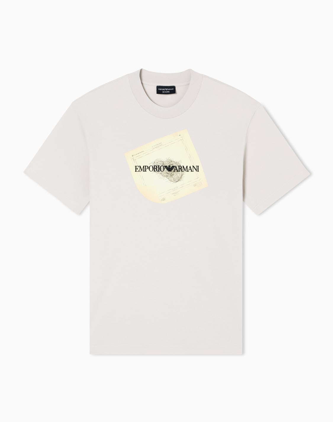 リラックスフィットtシャツ-ベジュ--emporio-armani