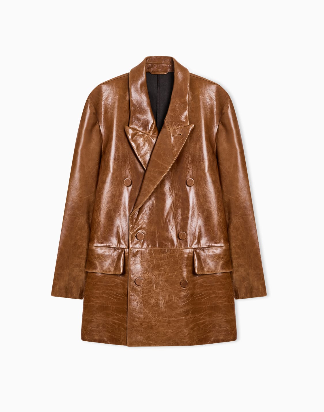 double-breasted-blazer-in-bonded-finish-lambskin-nappa-leather-brown--emporio-armani
