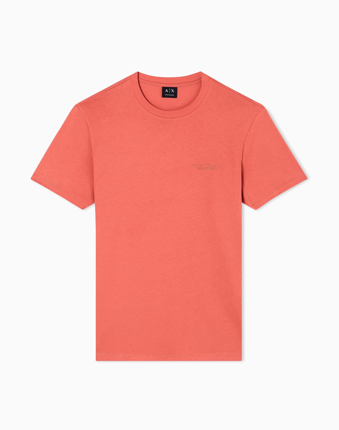 t-shirt-regular-fit-con-logo-arancione--armani-exchange