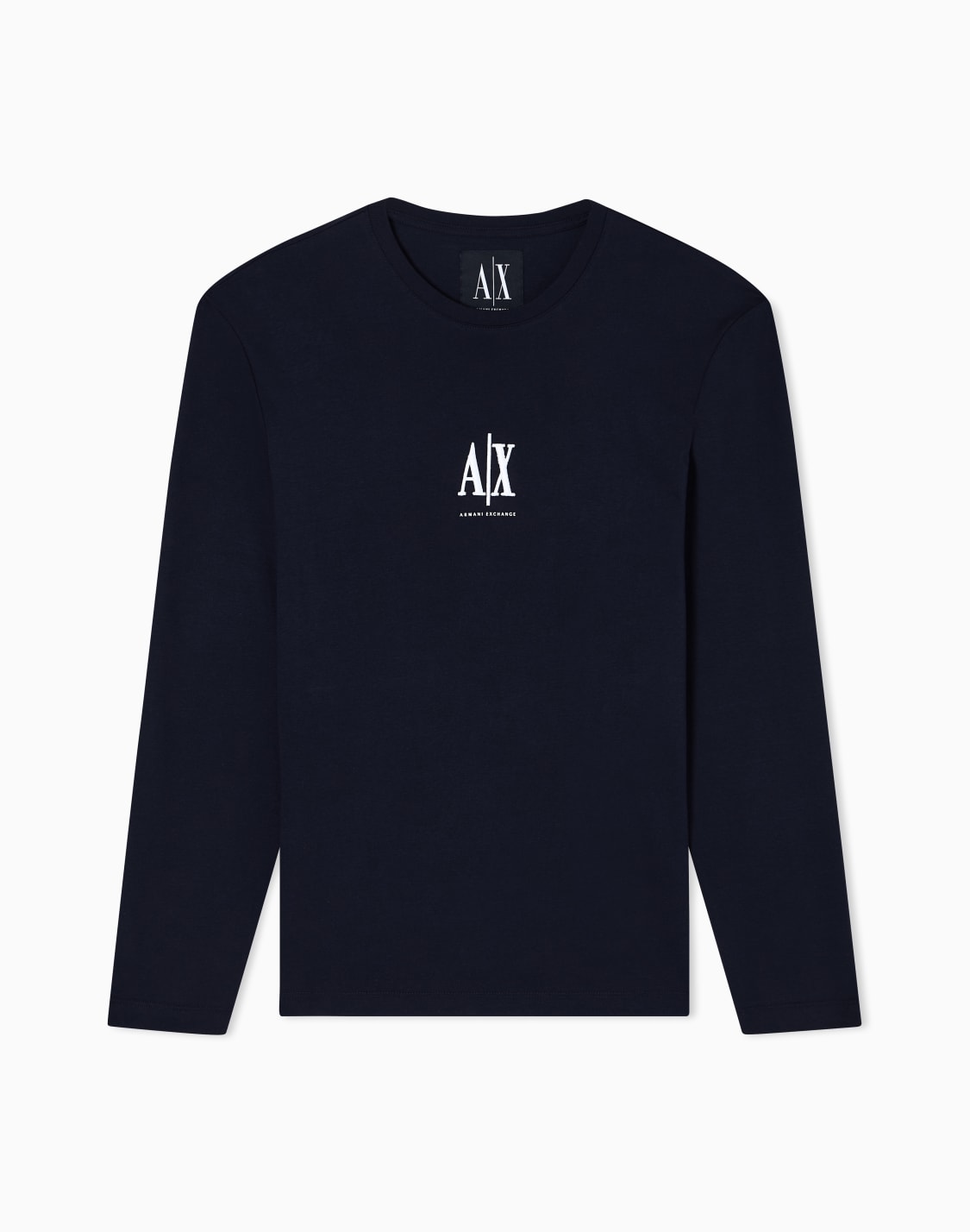 long-sleeved-cotton-jersey-t-shirt-azul-marino--armani-exchange