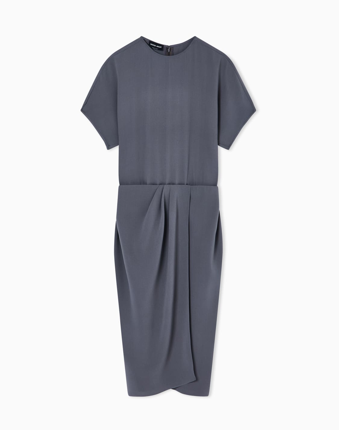 ミディドレス-ウォッシュドシルククレプ-グレ--giorgio-armani