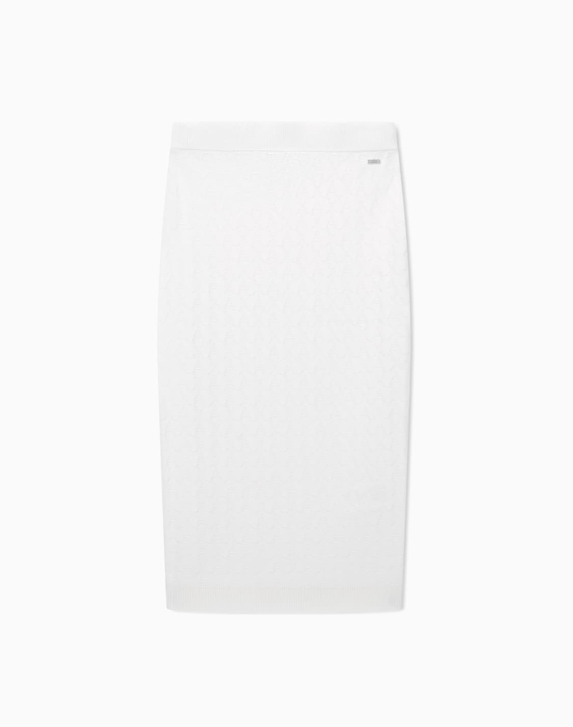 midi-skirt-in-knitted-fabric-white--armani-exchange