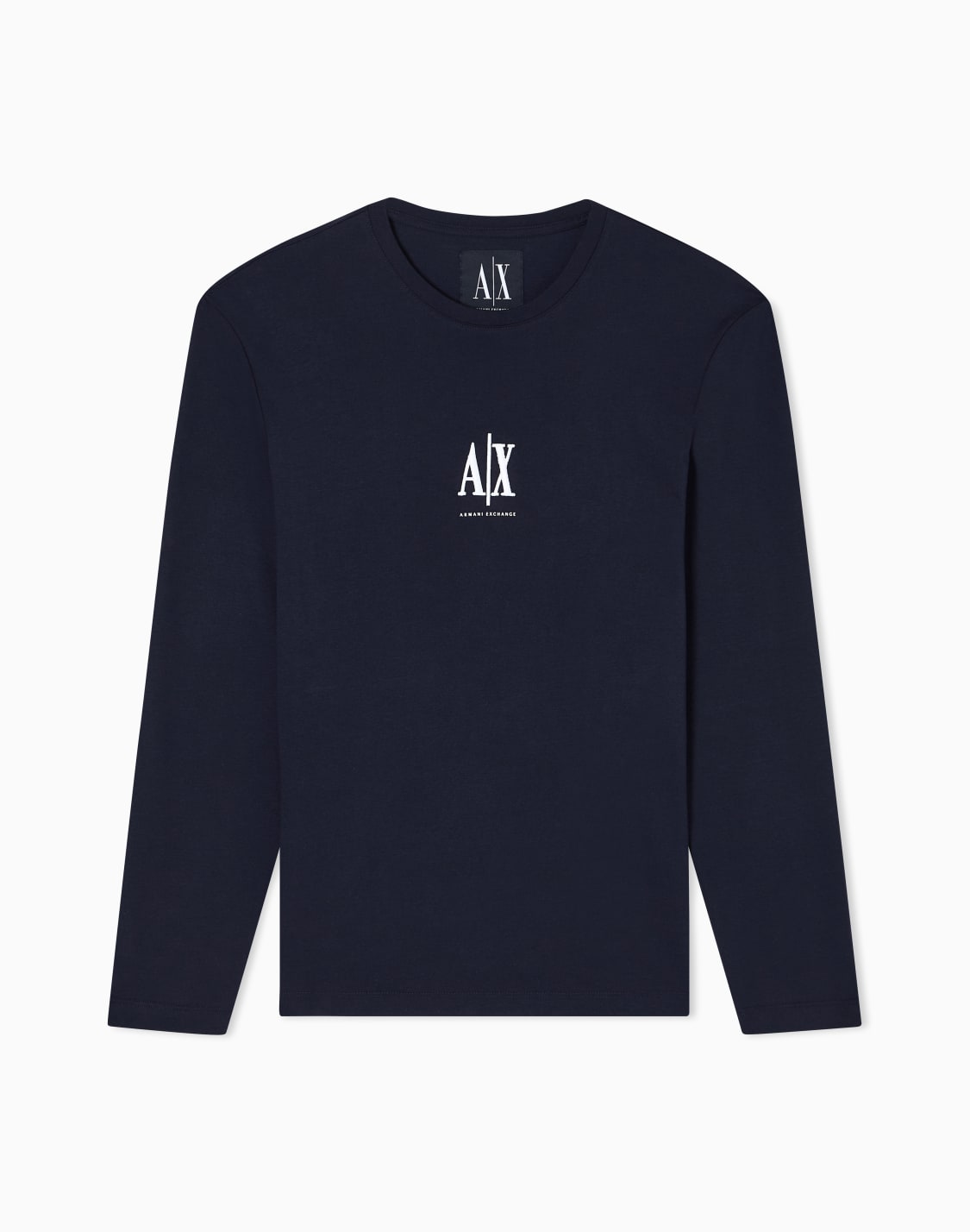 long-sleeved-cotton-jersey-t-shirt-azul-marino--armani-exchange