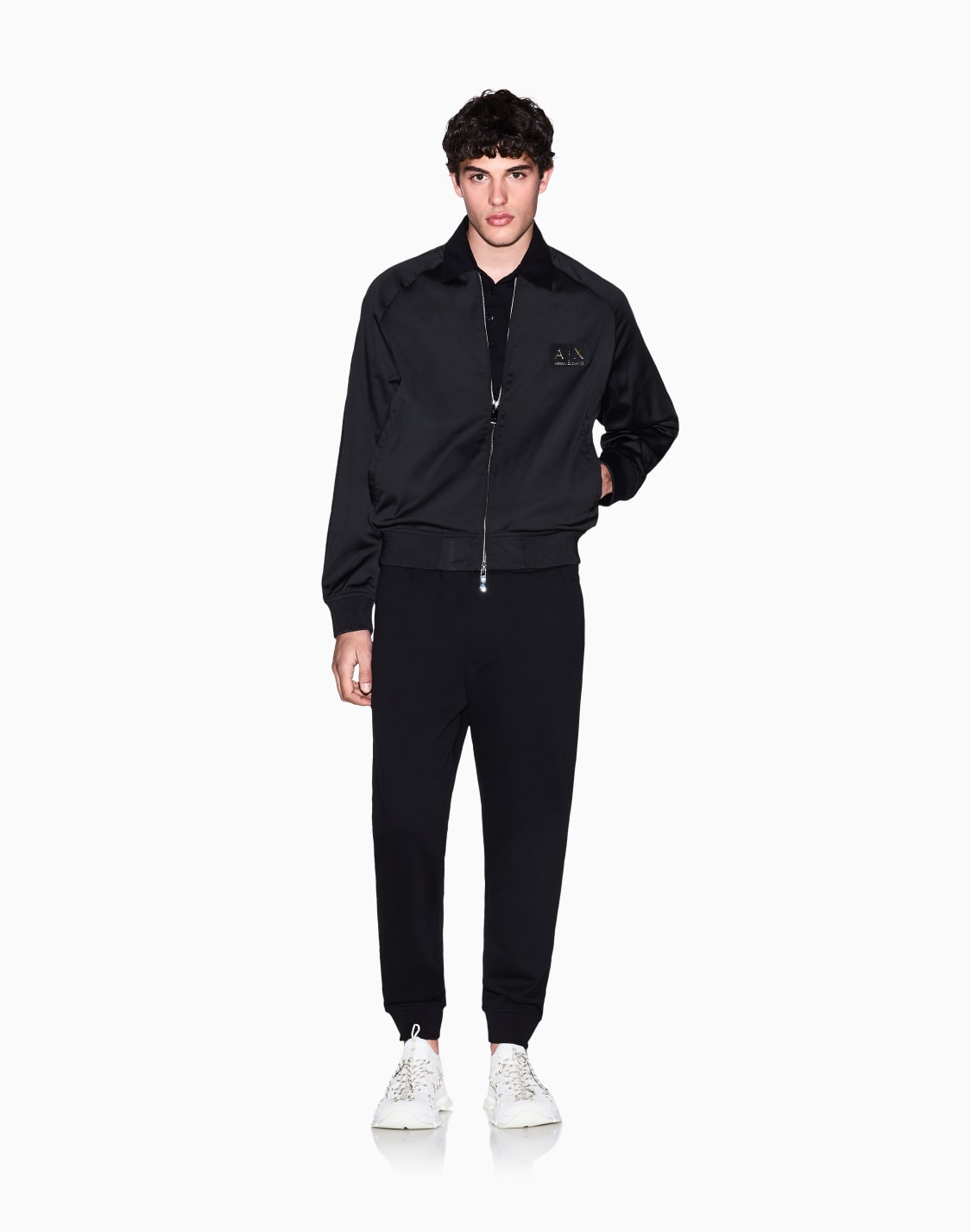 cotton-polo-shirt-negro--armani-exchange