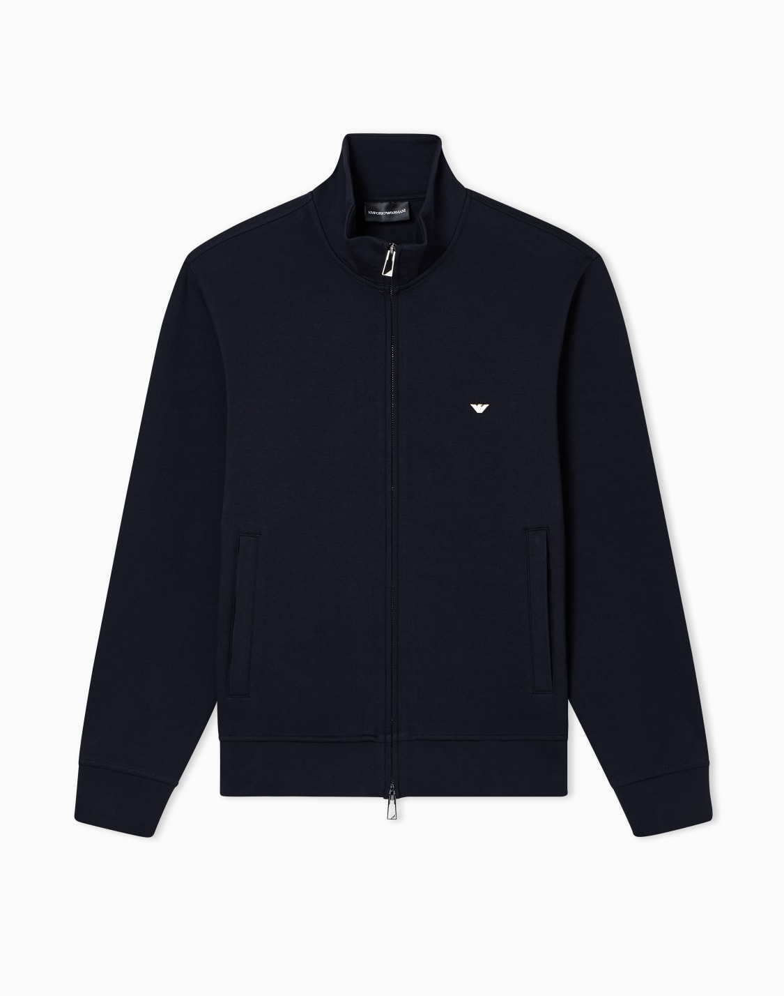 full-zip-sweatshirt-in-double-jersey-with-micro-eagle-embroidery-navy-blue--emporio-armani