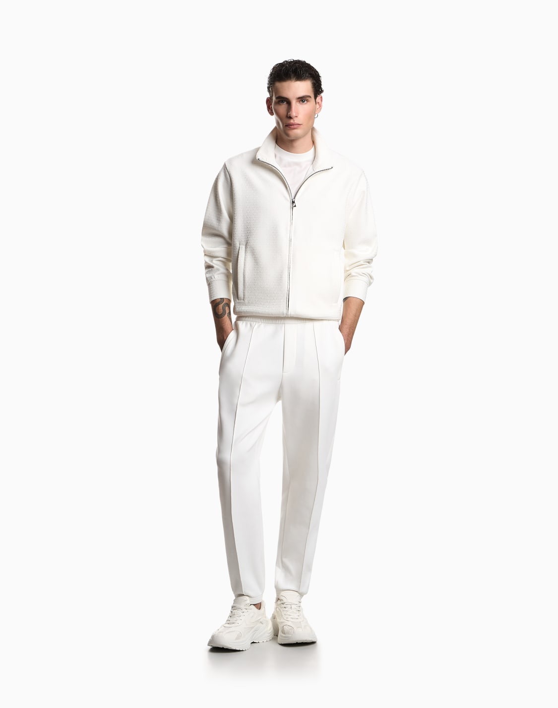 full-zip-sweatshirt-in-a-lyocell-blend-interlock-jersey-with-jacquard-lettering-white--emporio-armani
