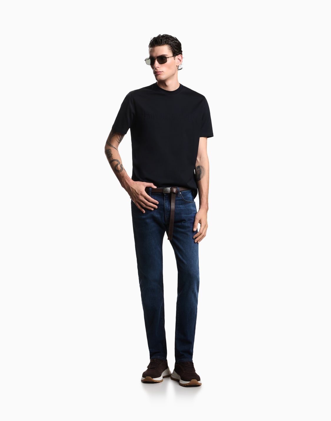 レギュラフィットジンズ-j45-コンフォトデニム115オンス-ウォッシュ加工-ブル--emporio-armani