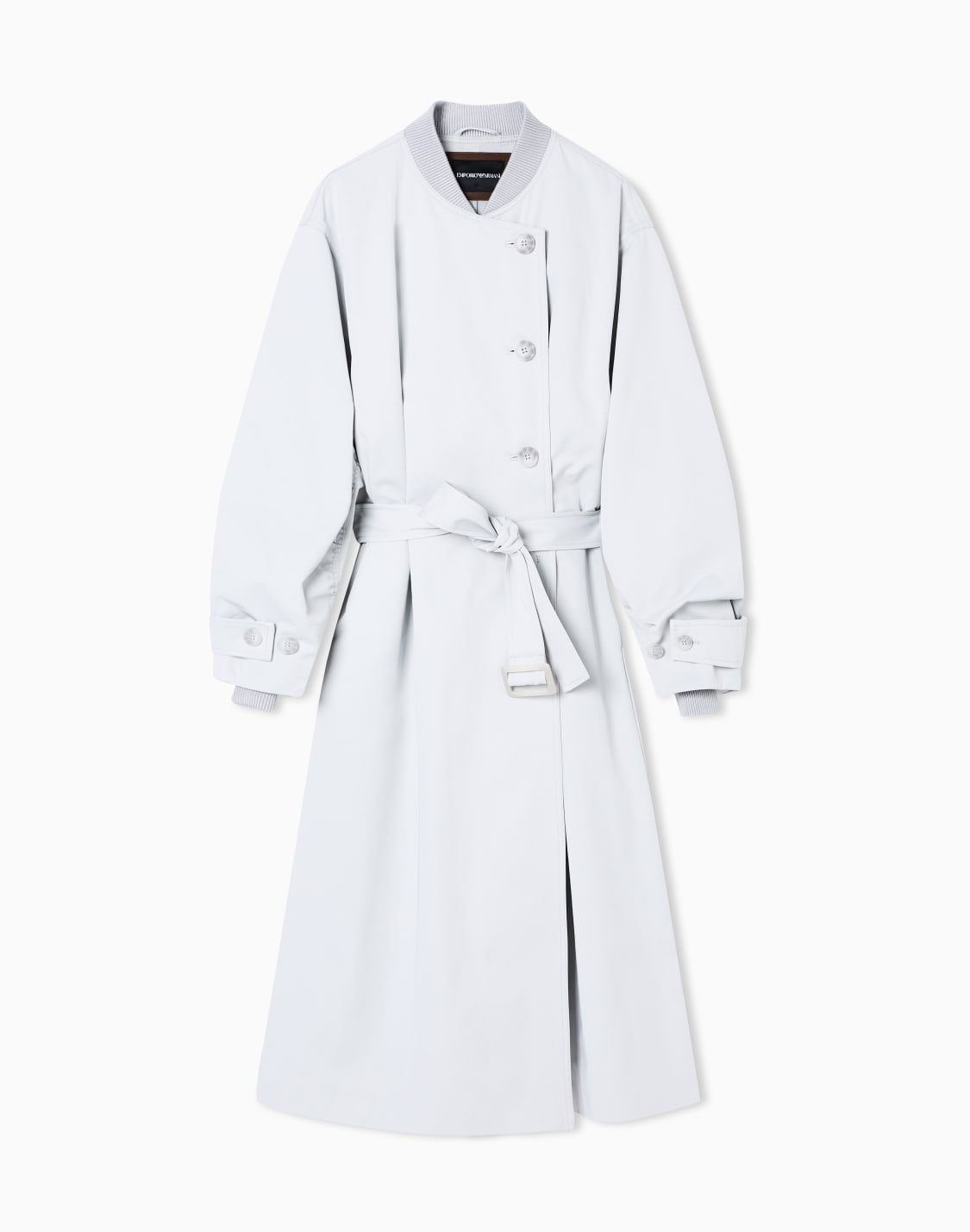 ツピス風トレンチコト-撥水テクニカルコットン-グレ--emporio-armani