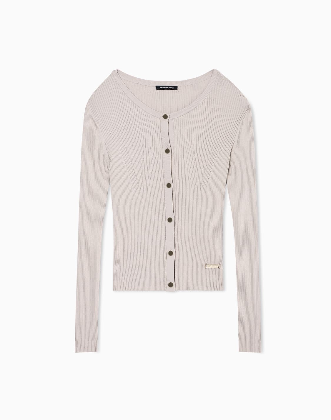 クルネックニットカディガン-ベジュ--armani-exchange