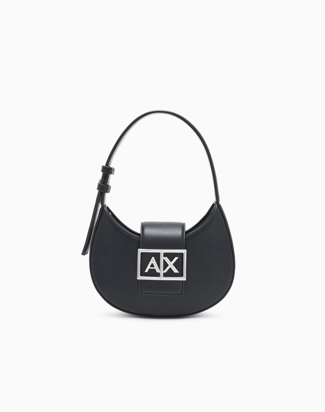 axロゴ-ホボミニバッグ-ブラック--armani-exchange