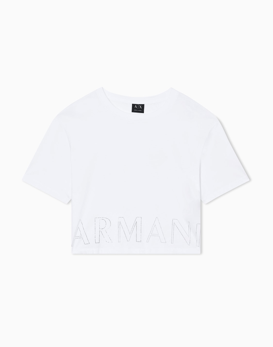 ビッグロゴ-半袖クルネックtシャツ-ホワイト--armani-exchange