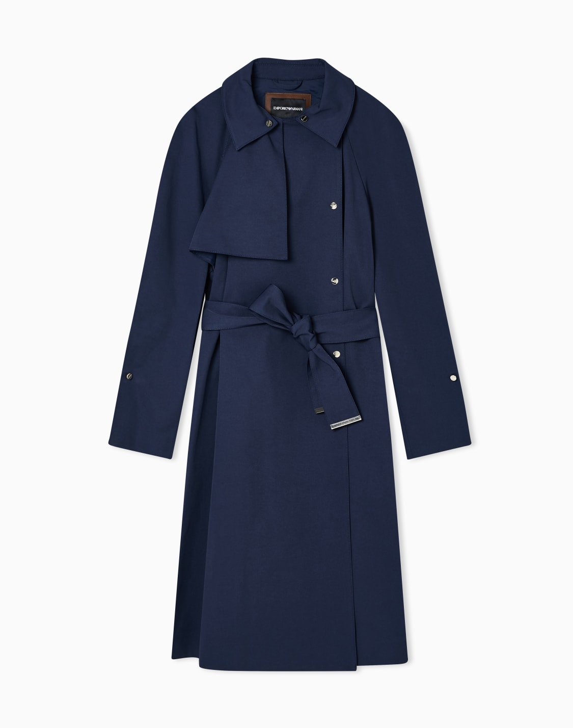 トレンチコト-撥水テクニカルコットン-ブル--emporio-armani