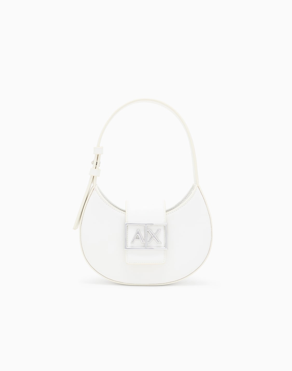 axロゴ-ホボミニバッグ-ホワイト--armani-exchange