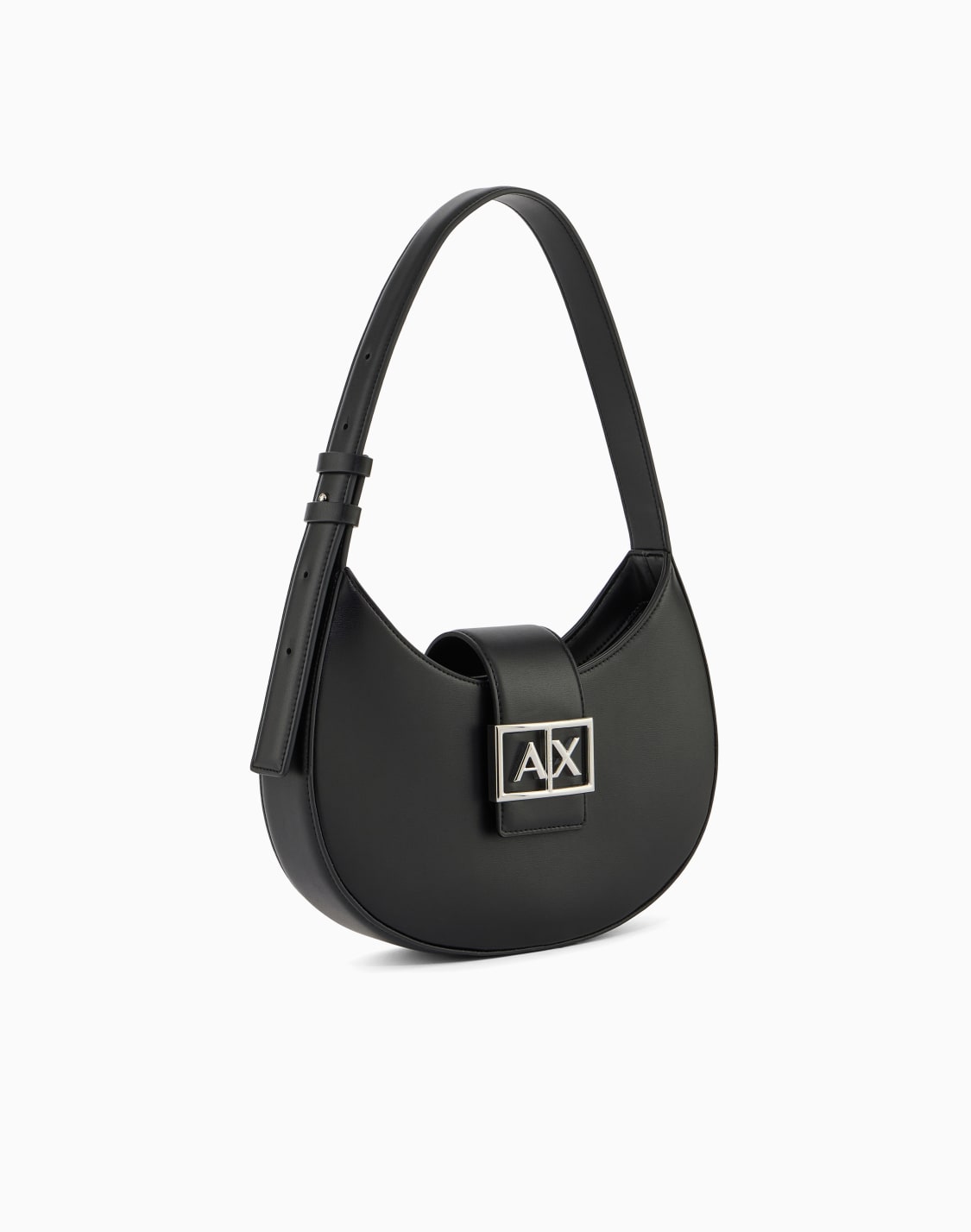 axロゴ-ホボバッグ-ブラック--armani-exchange