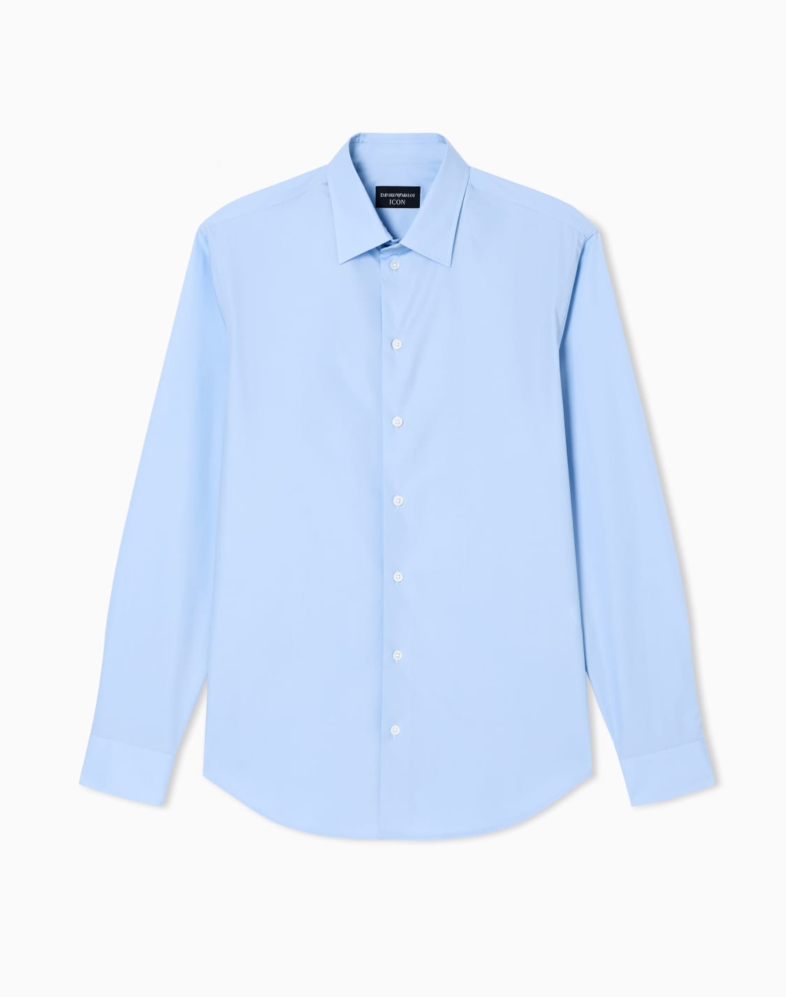 camisa-de-popelina-de-algodn-icon-celeste--emporio-armani