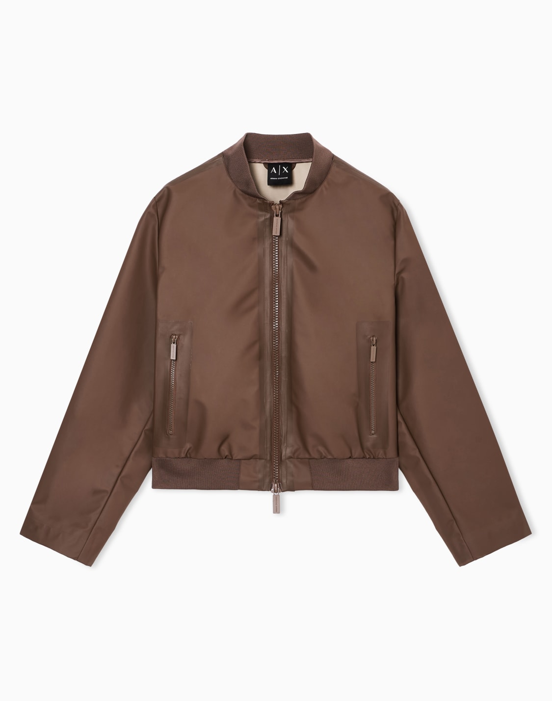 puコティングブルゾンジャケット-ブラウン--armani-exchange