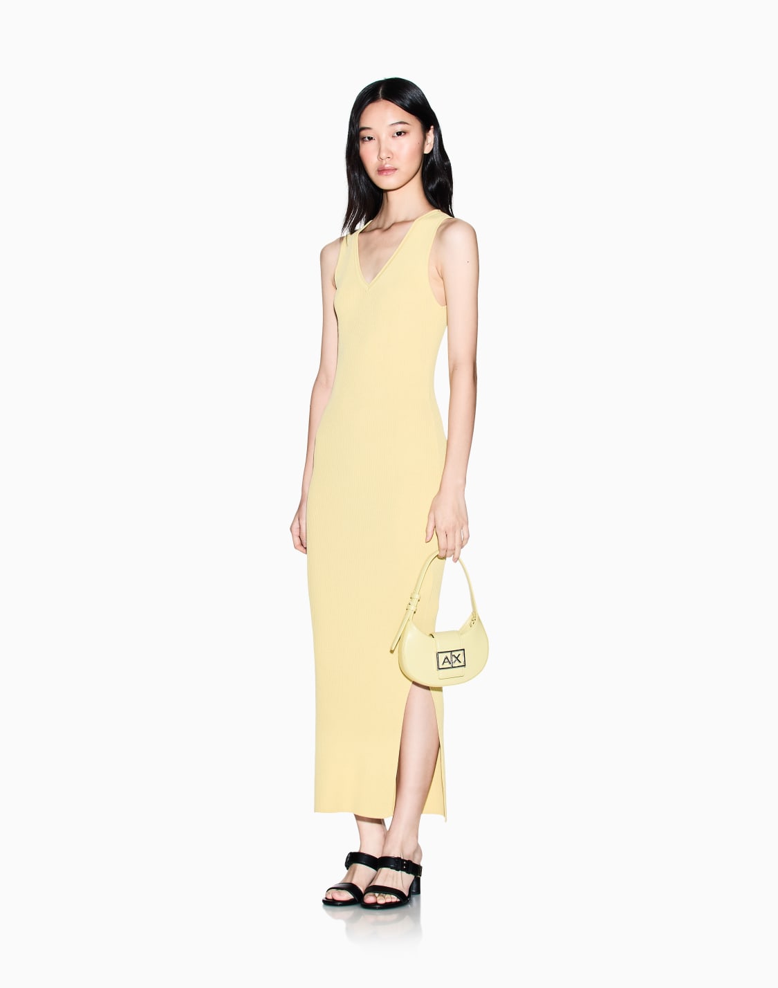 long-dress-in-technical-fabric-yellow--armani-exchange