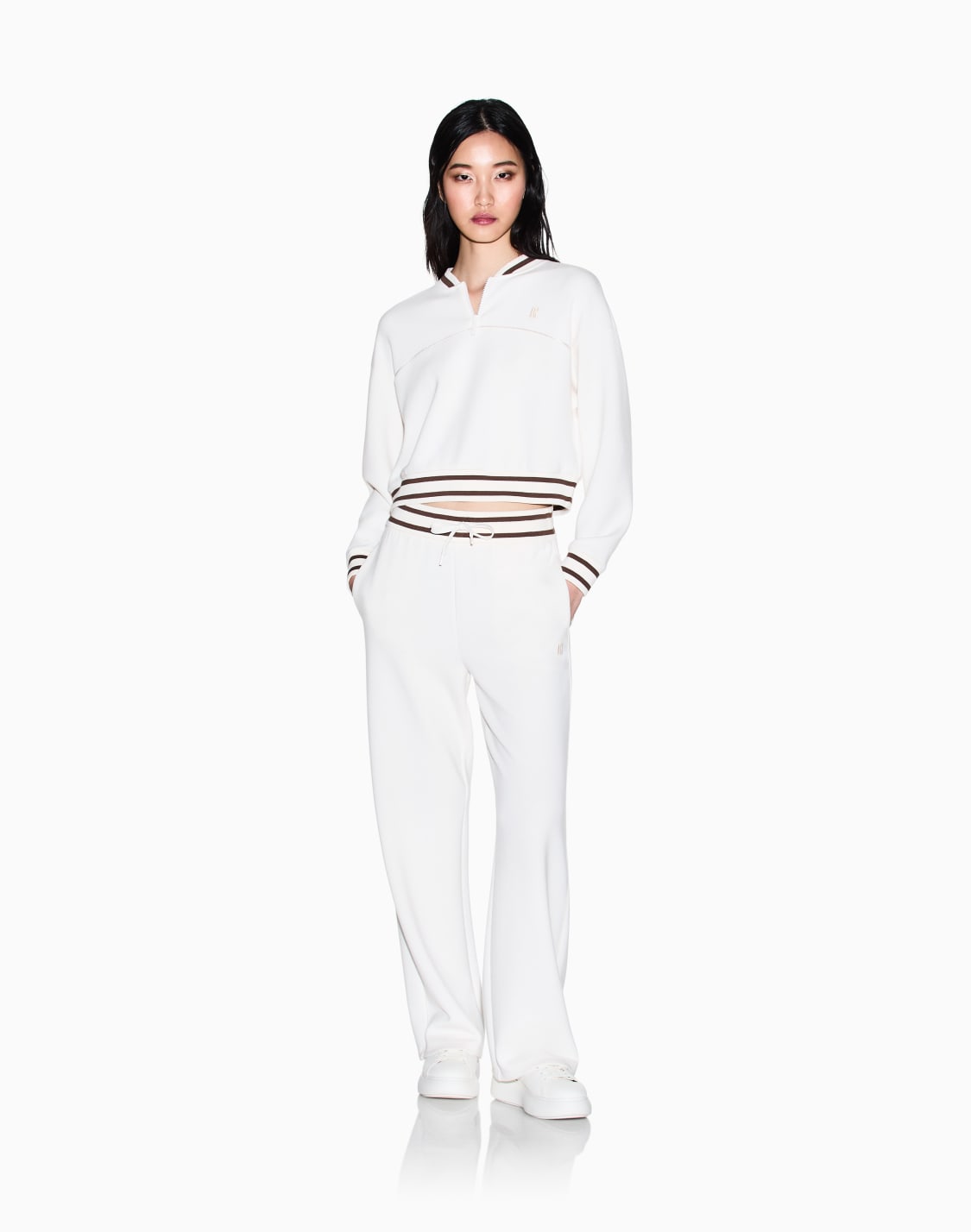 axロゴ-ハフジップスウェットプルオバ-ホワイト--armani-exchange