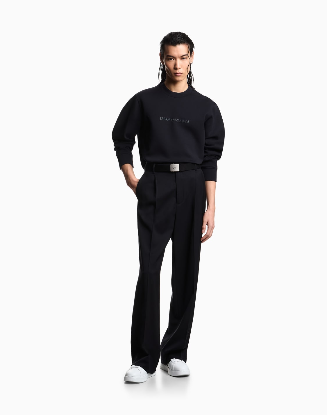 sweatshirts-without-hood-navy-blue--emporio-armani