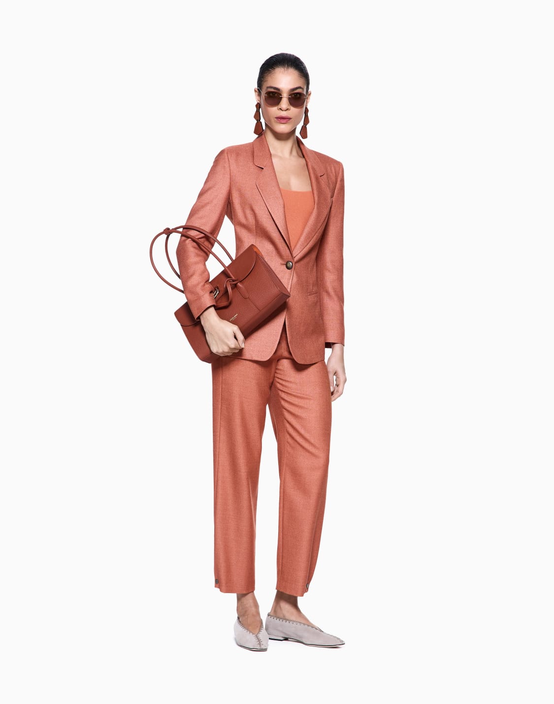 top-de-ottoman-de-viscosa-naranja--giorgio-armani