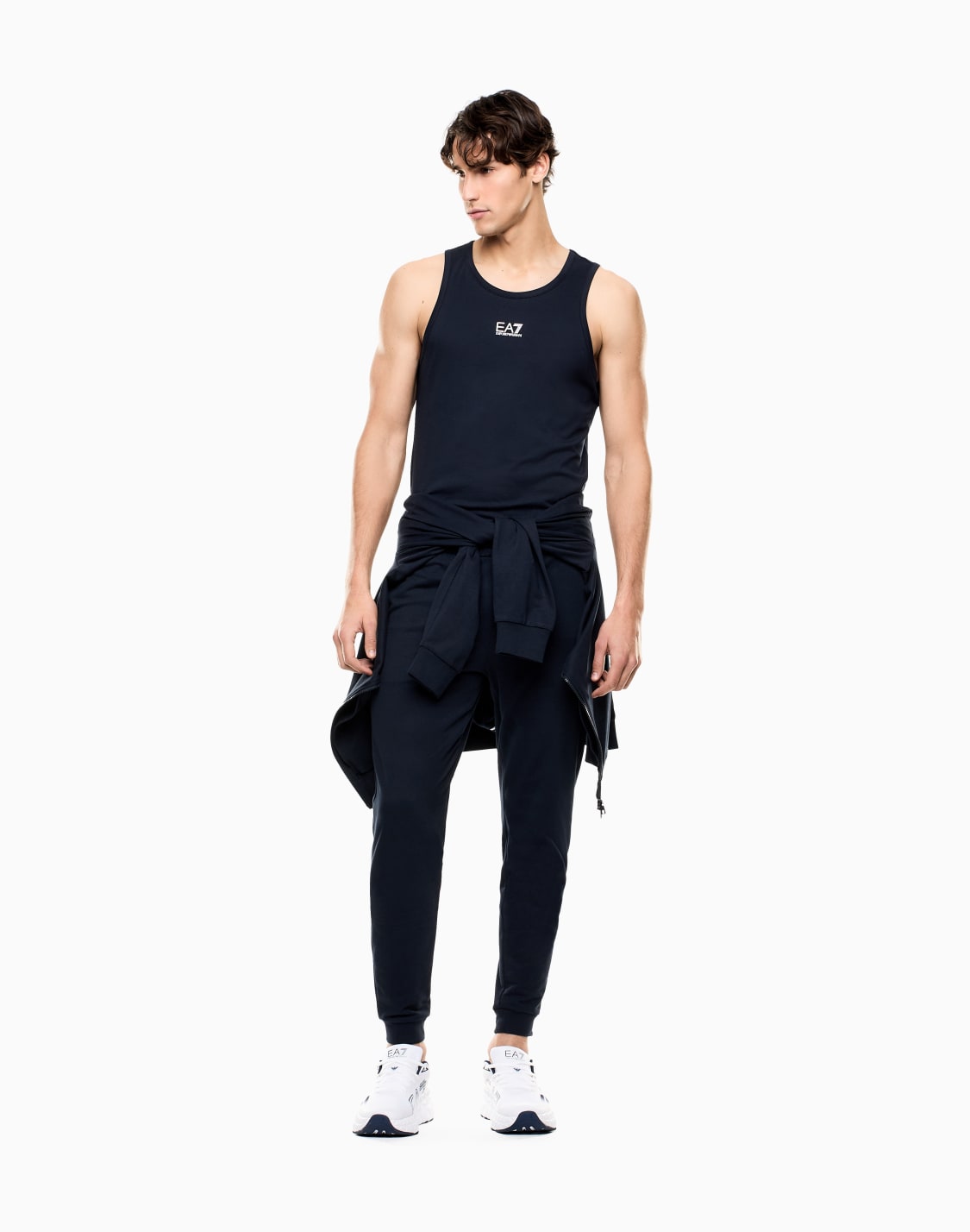 core-identity-cotton-jersey-tank-top-navy-blue--ea7