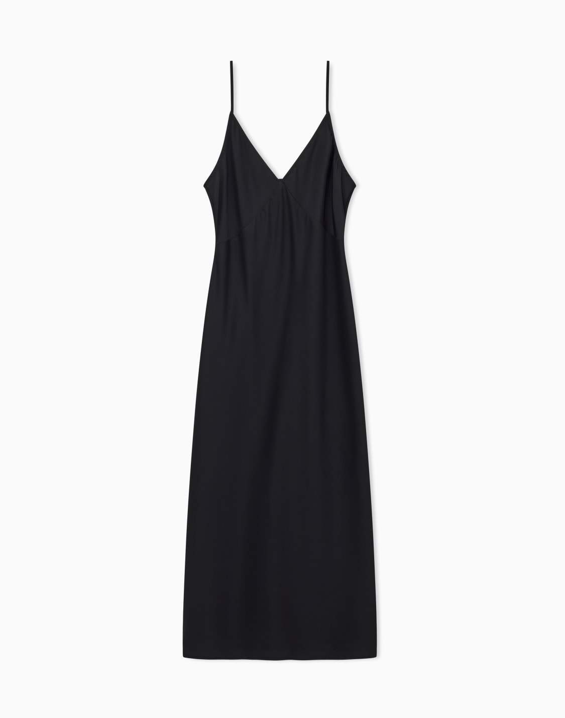 robe-midi-en-satin-brillant-noir--armani-exchange