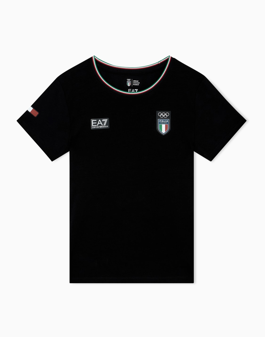 italia-short-sleeved-crew-neck-t-shirt-in-stretch-jersey-black--ea7