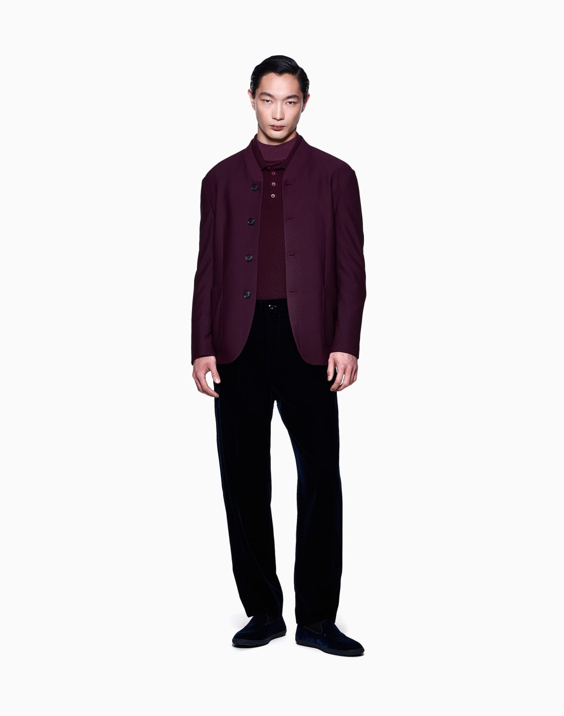 polo-a-maniche-lunghe-in-cashmere-bordeaux--giorgio-armani