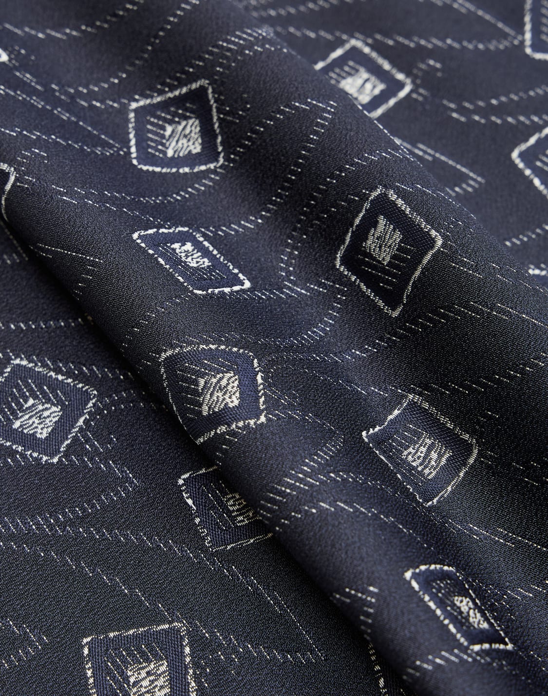 ポケットチフ-シルク-幾何学ジャカド-ブル--giorgio-armani