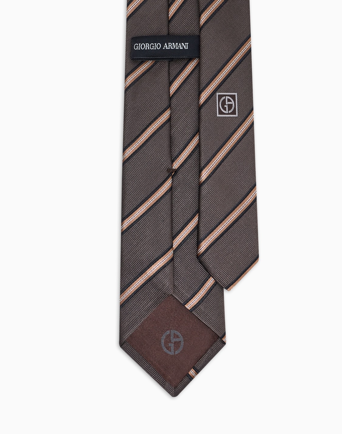 cravate-en-soie-jacquard-regimental-marron--giorgio-armani