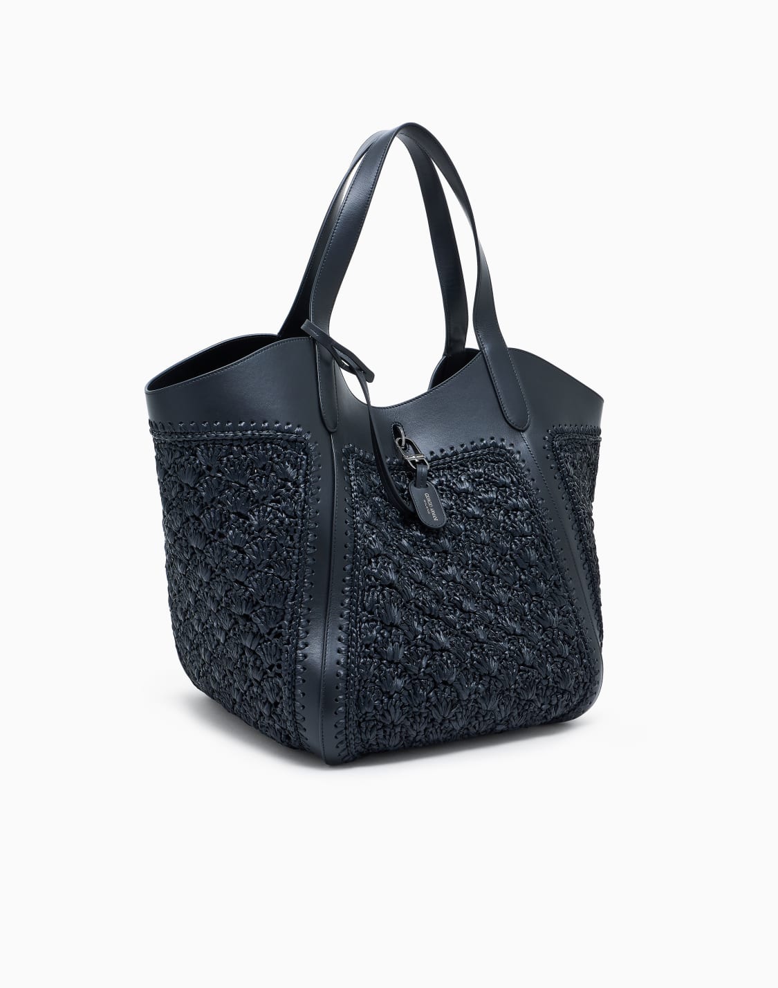 large-handbag-in-leather-and-fan-stitch-raffia-black--giorgio-armani