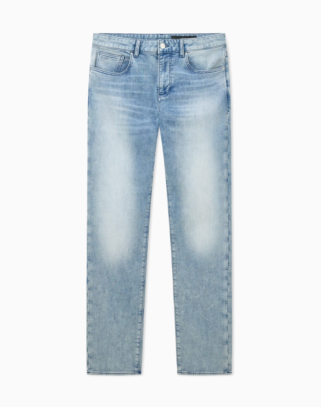 ブルウォッシュフリスデニムパンツ-ブル--armani-exchange