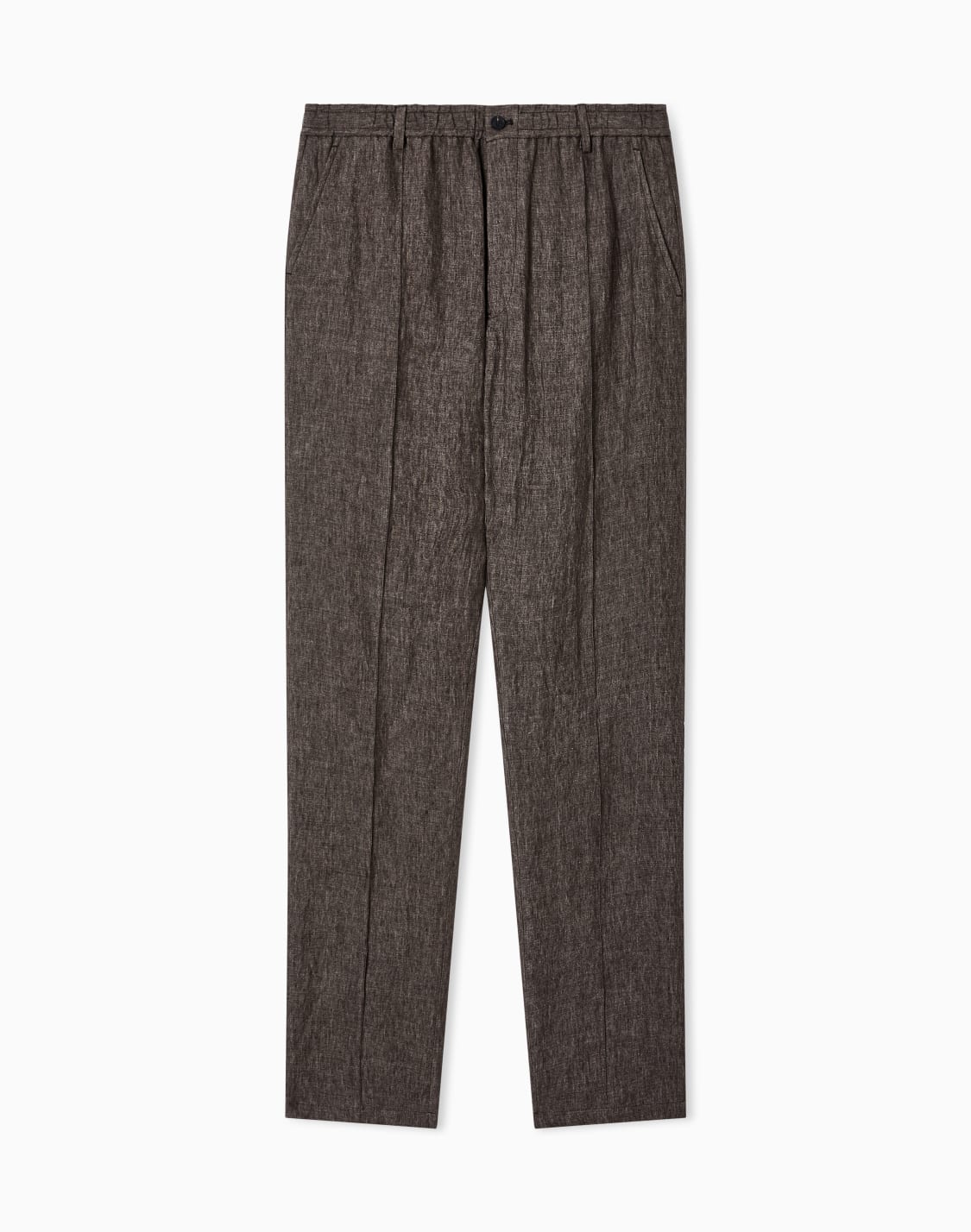 pantaloni-ampi-in-lino-dlav-crpe-marrone--emporio-armani