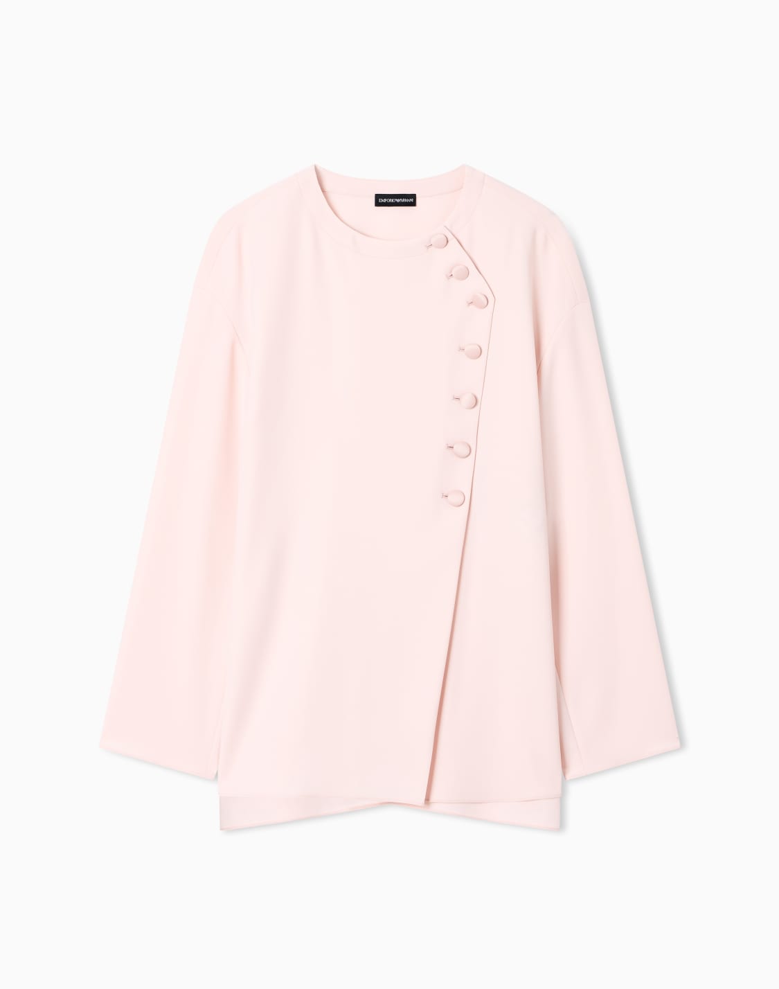 chemise-fermeture-asymtrique-en-cady-technique-rose--emporio-armani