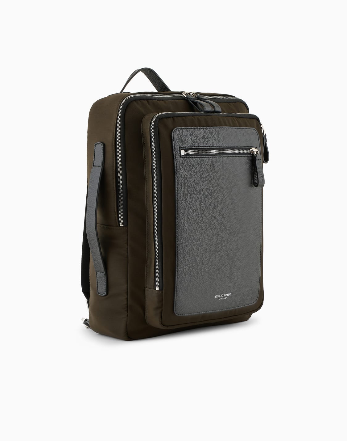 asv-バックパック-ナイロンペブルドレザ-グリン--giorgio-armani