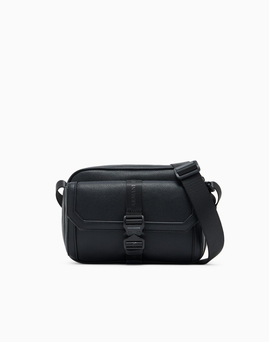 axロゴ-バックルディテル-ショルダバッグ-ブラック--armani-exchange
