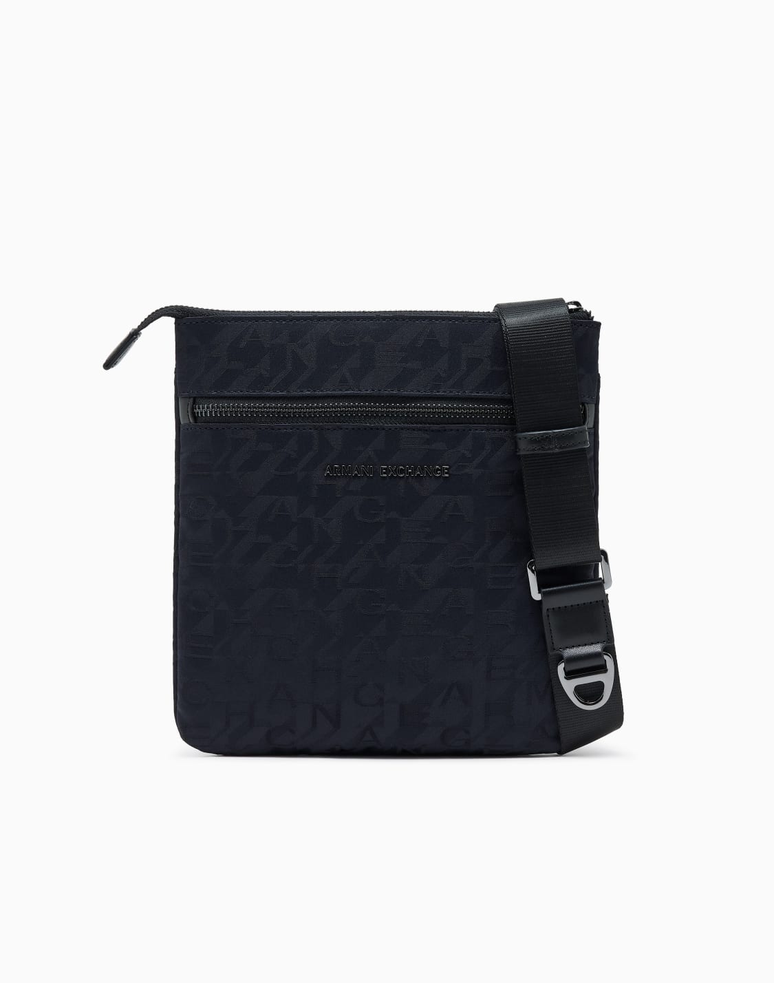 オルオバジャカドロゴ-フラットショルダバッグ-ネイビブル--armani-exchange