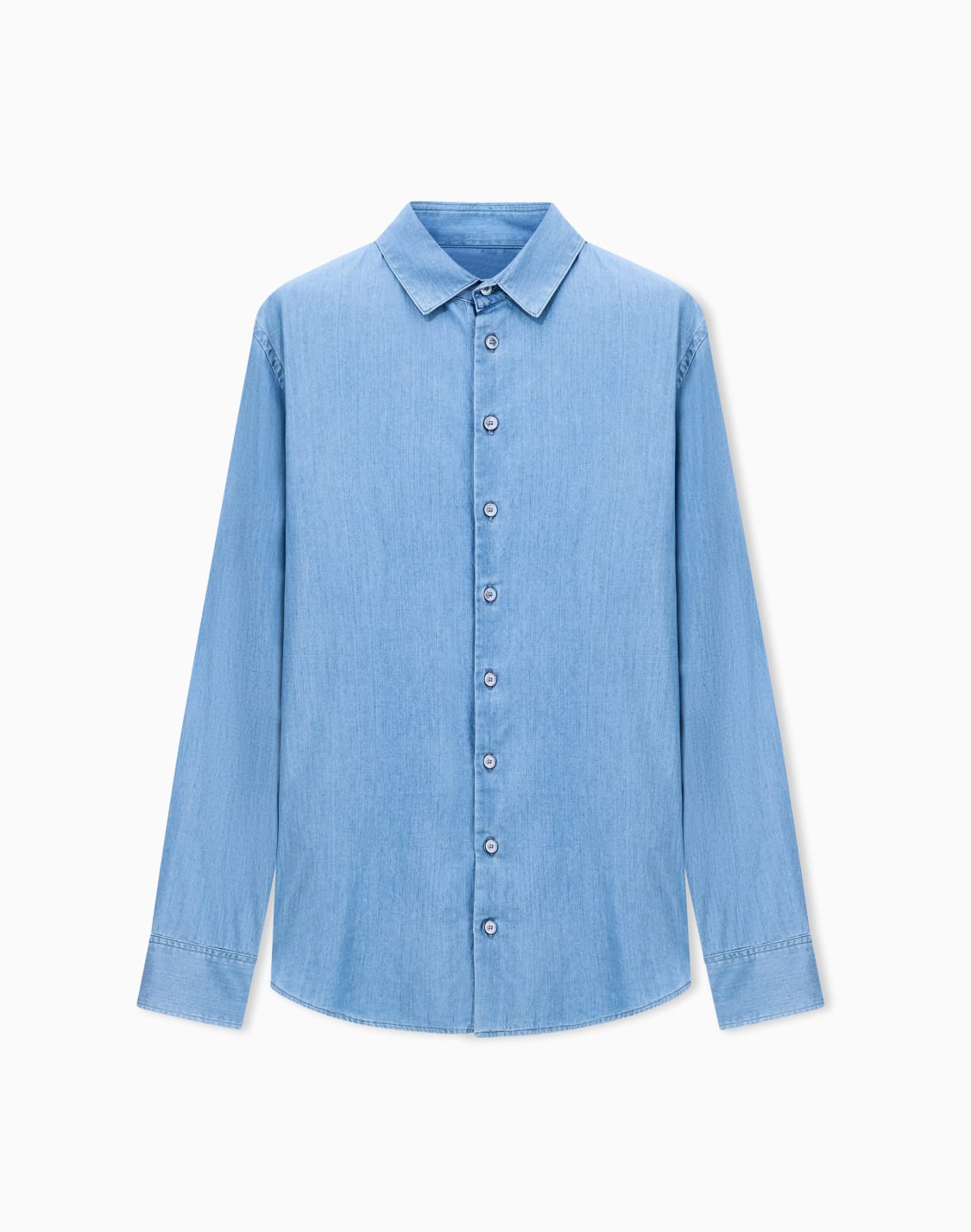 regular-fit-shirt-in-cotton-denim-blue--giorgio-armani