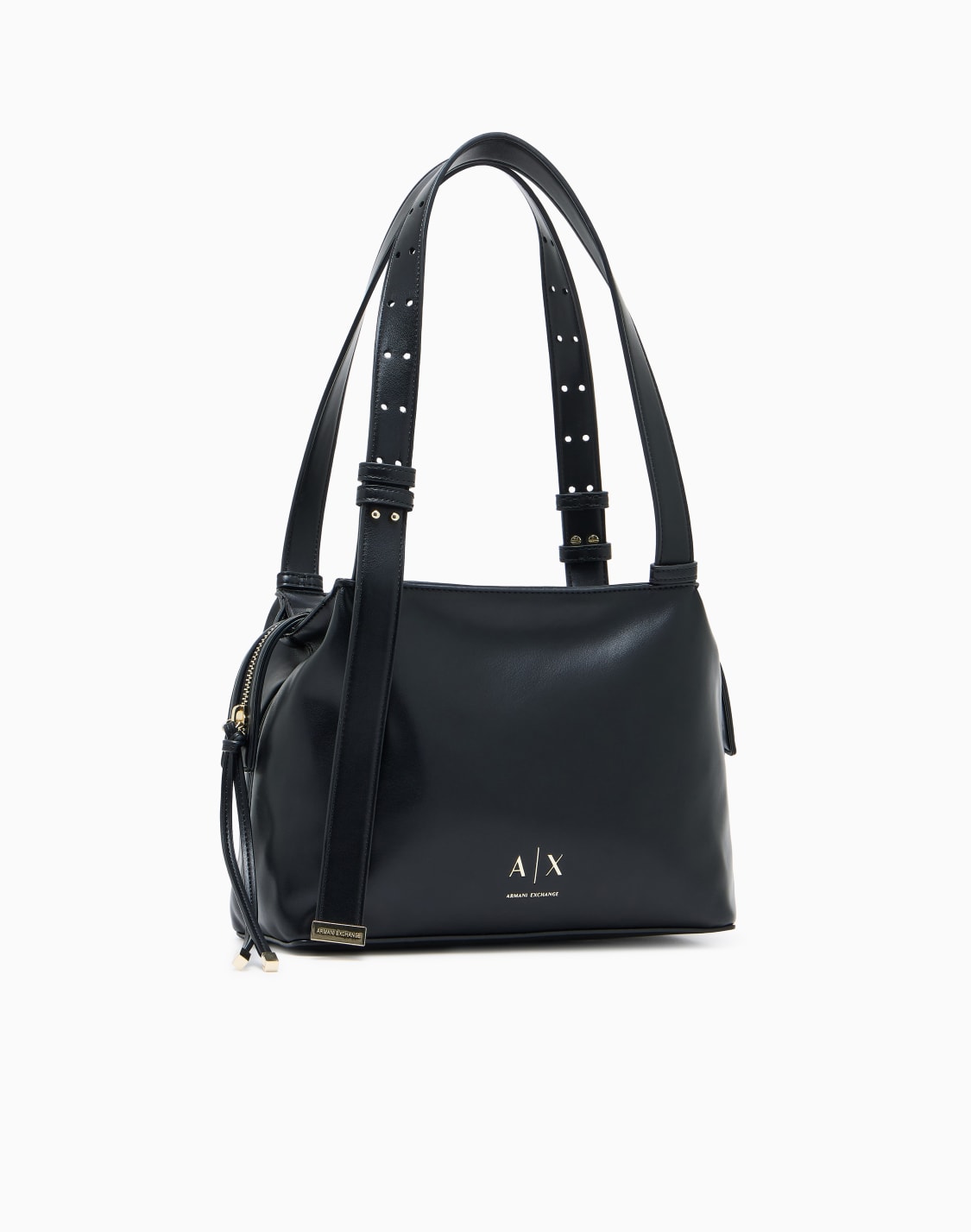 axロゴ-ベルトライクミニトトバッグ-ブラック--armani-exchange