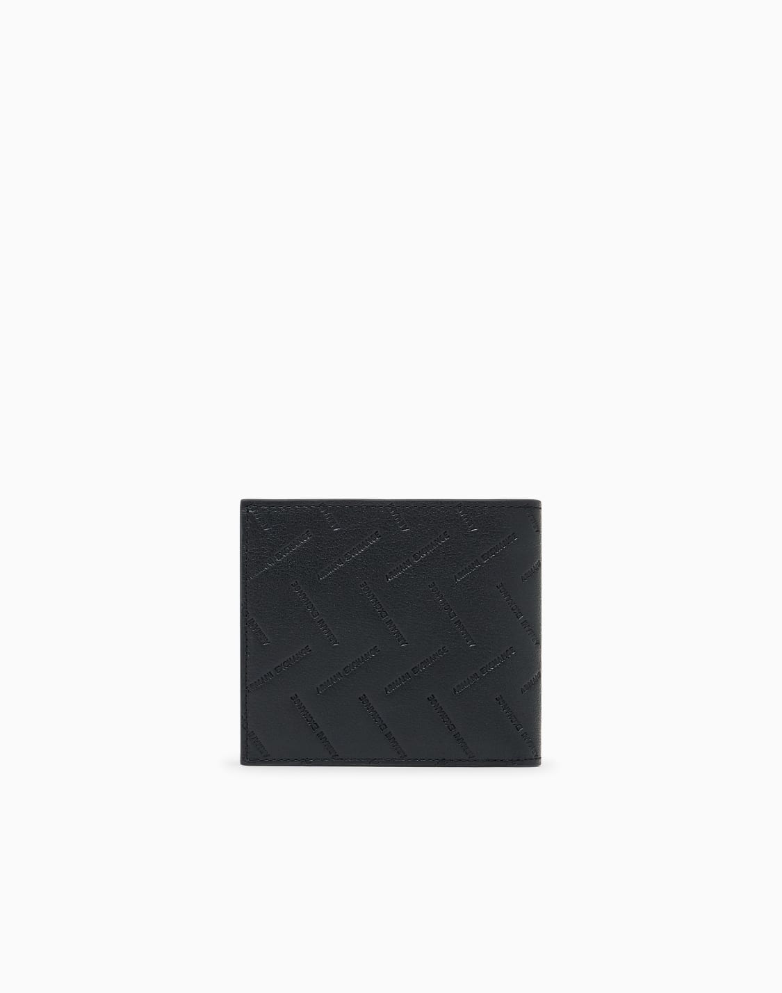 デボスロゴ-二つ折り財布-ブラック--armani-exchange