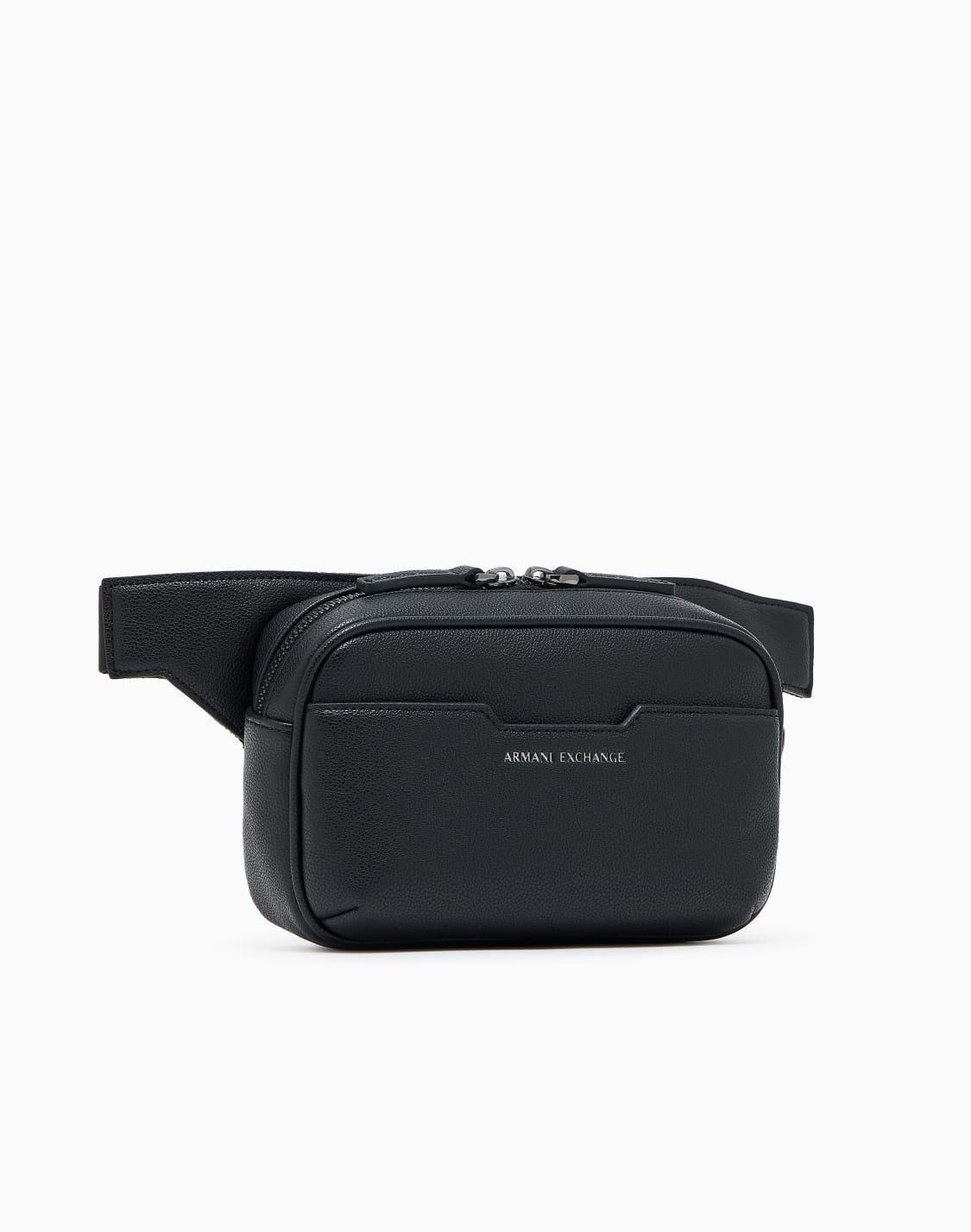 axロゴ-ウエストバッグ-ブラック--armani-exchange