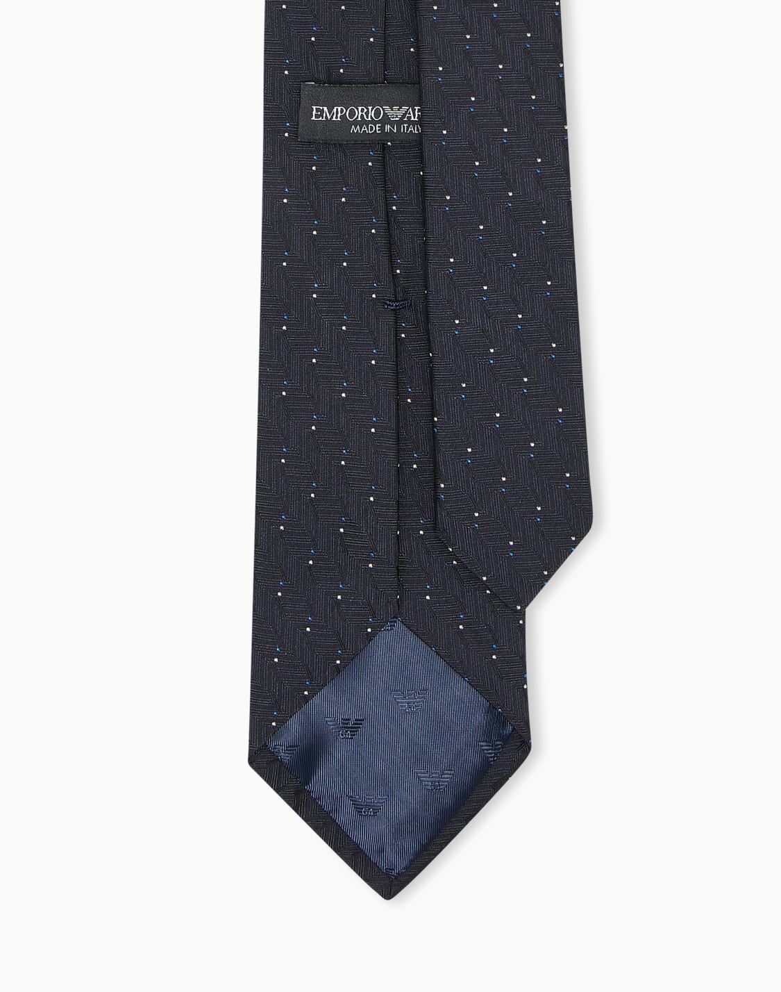 cravate-en-pure-soie-jacquard-chevron-bleu-marine--emporio-armani