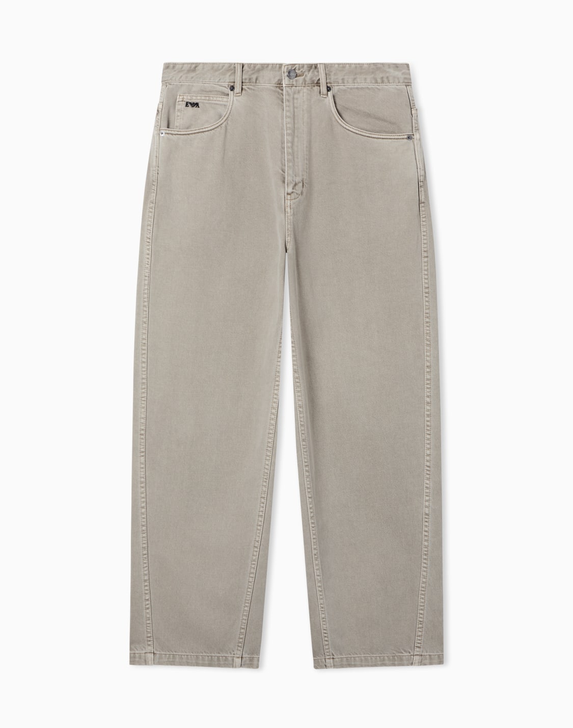 five-pocket-twill-trousers-gris--emporio-armani
