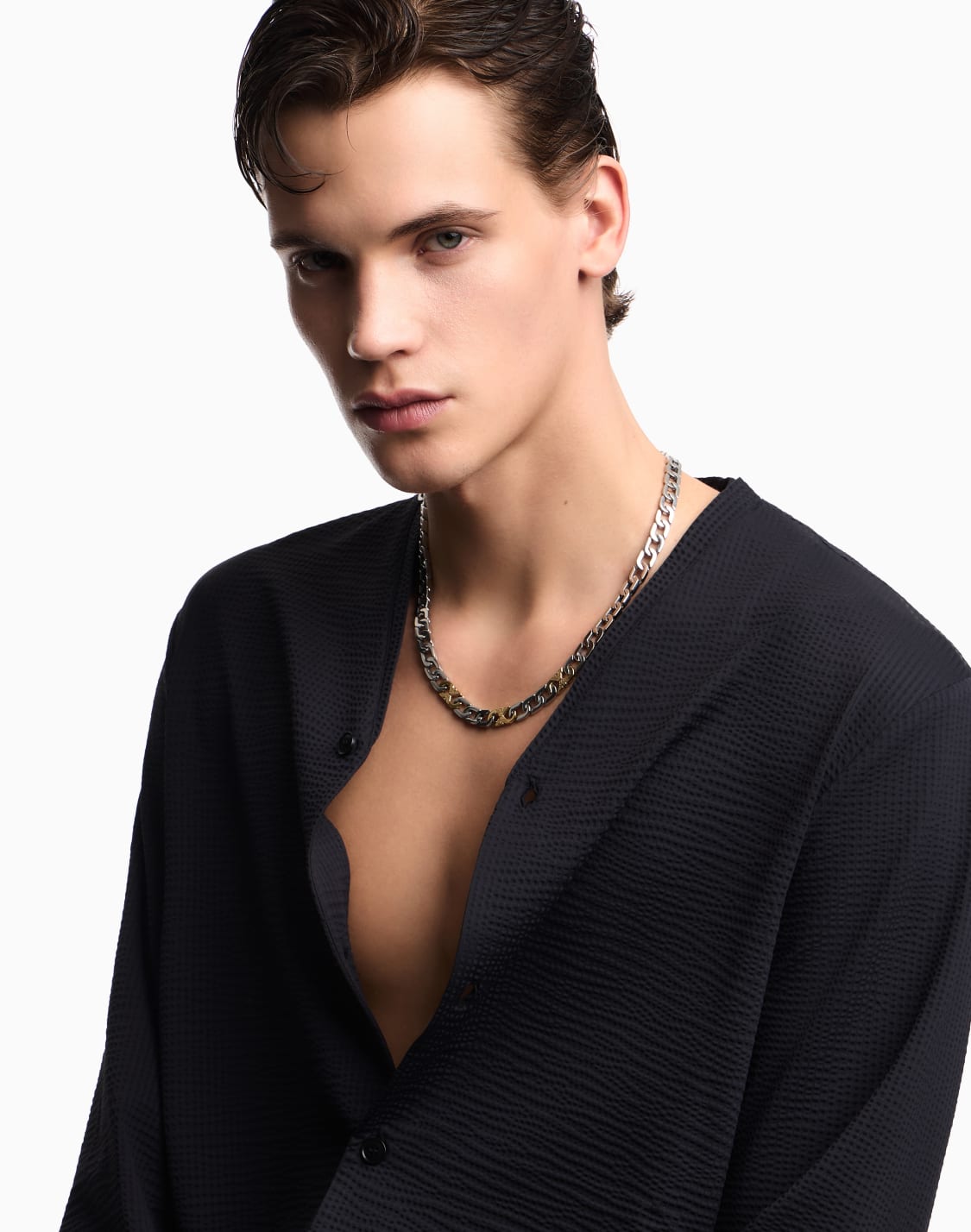 チェンネックレス-ステンレススチル-マルチカラ--emporio-armani